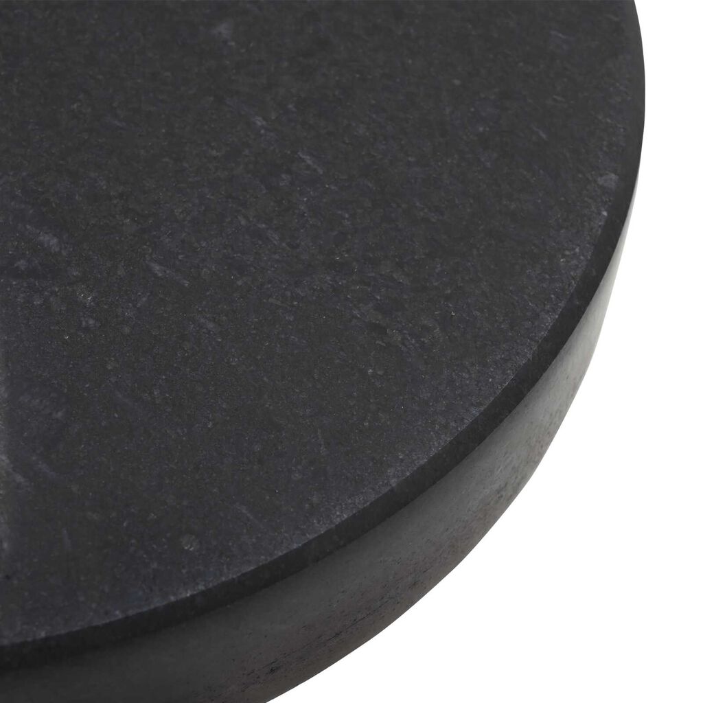 vidaXL Βάση Ομπρέλας με Ρόδες για Πόλους Ø38/48mm Μαύρη Γρανίτη 30 kg Στρογγυλή