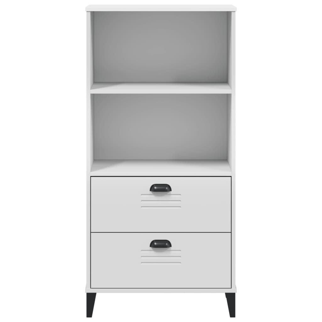 vidaXL Βιβλιοθήκη VIKEN Λευκή 60x35x123 εκ. από Επεξεργασμένο Ξύλο