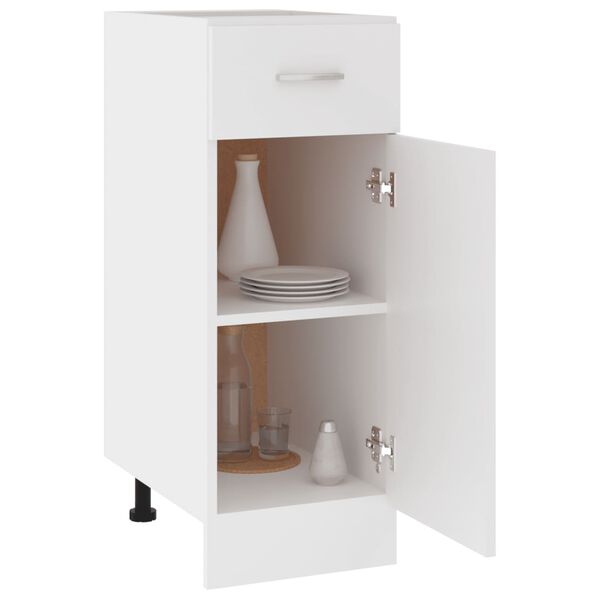 vidaXL Ντουλάπι με Συρτάρι Lyon Λευκό 30x46x81,5 εκ. Επεξ. Ξύλο