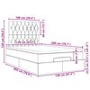vidaXL Οθωμανικό κρεβάτι με στρώμα μπλε 120x200cm ύφασμα