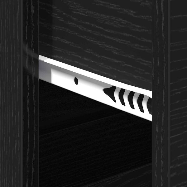 vidaXL Πλαϊνό γραφείο Μαύρη Δρυς 60 x 39 x 80 εκ Επεξεργασμένο ξύλο