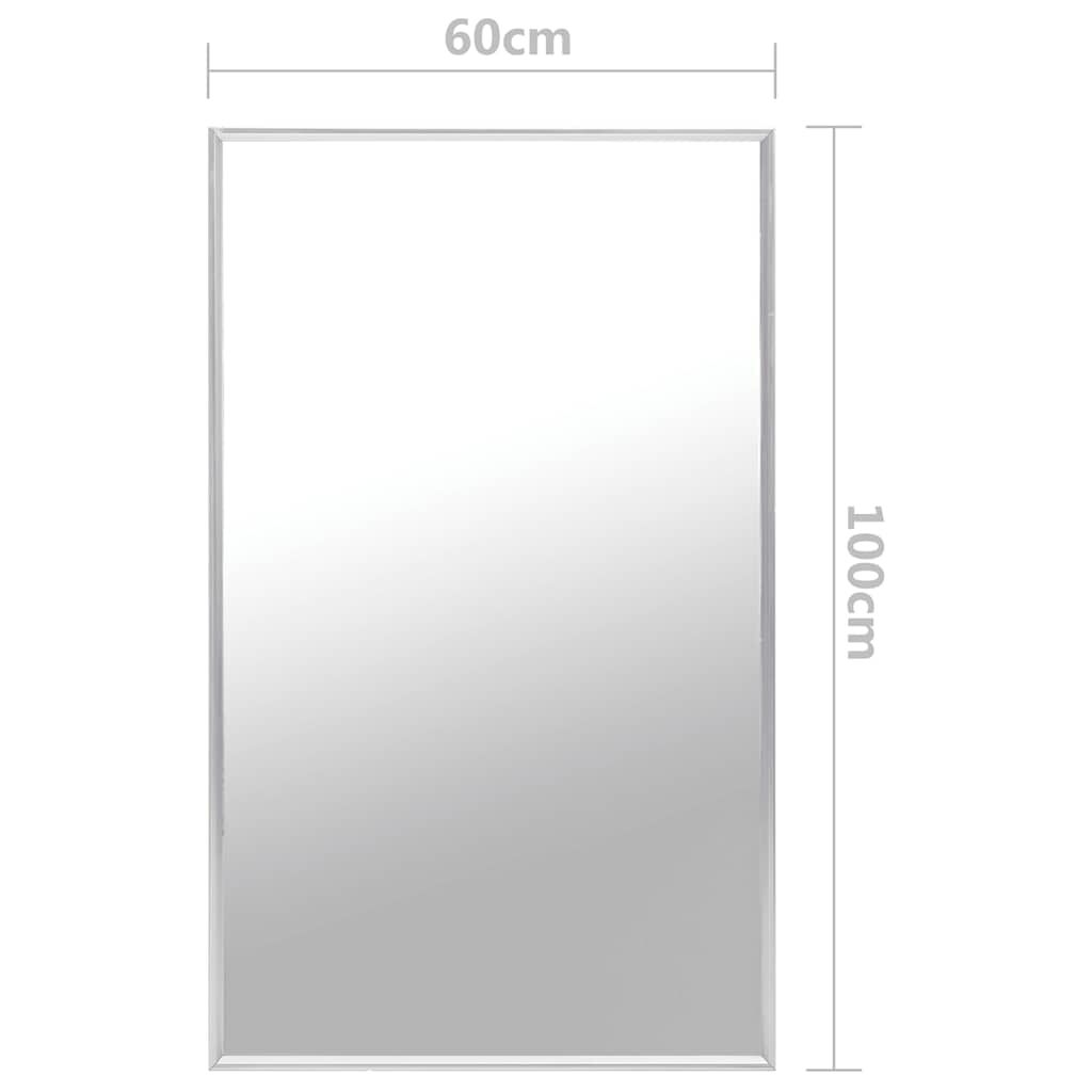 vidaXL Καθρέφτης Ασημί 100 x 60 εκ.