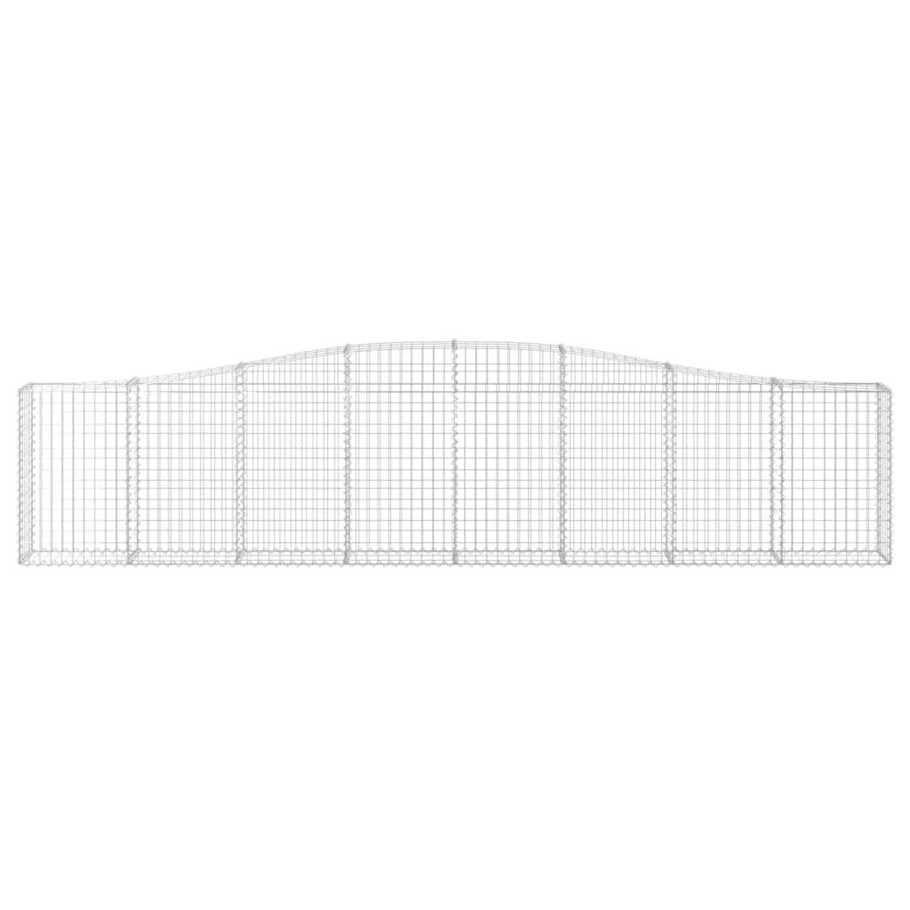 vidaXL Συρματοκιβώτια Τοξωτά 7 τεμ. 400x30x80/100 εκ. Γαλβαν. Ατσάλι