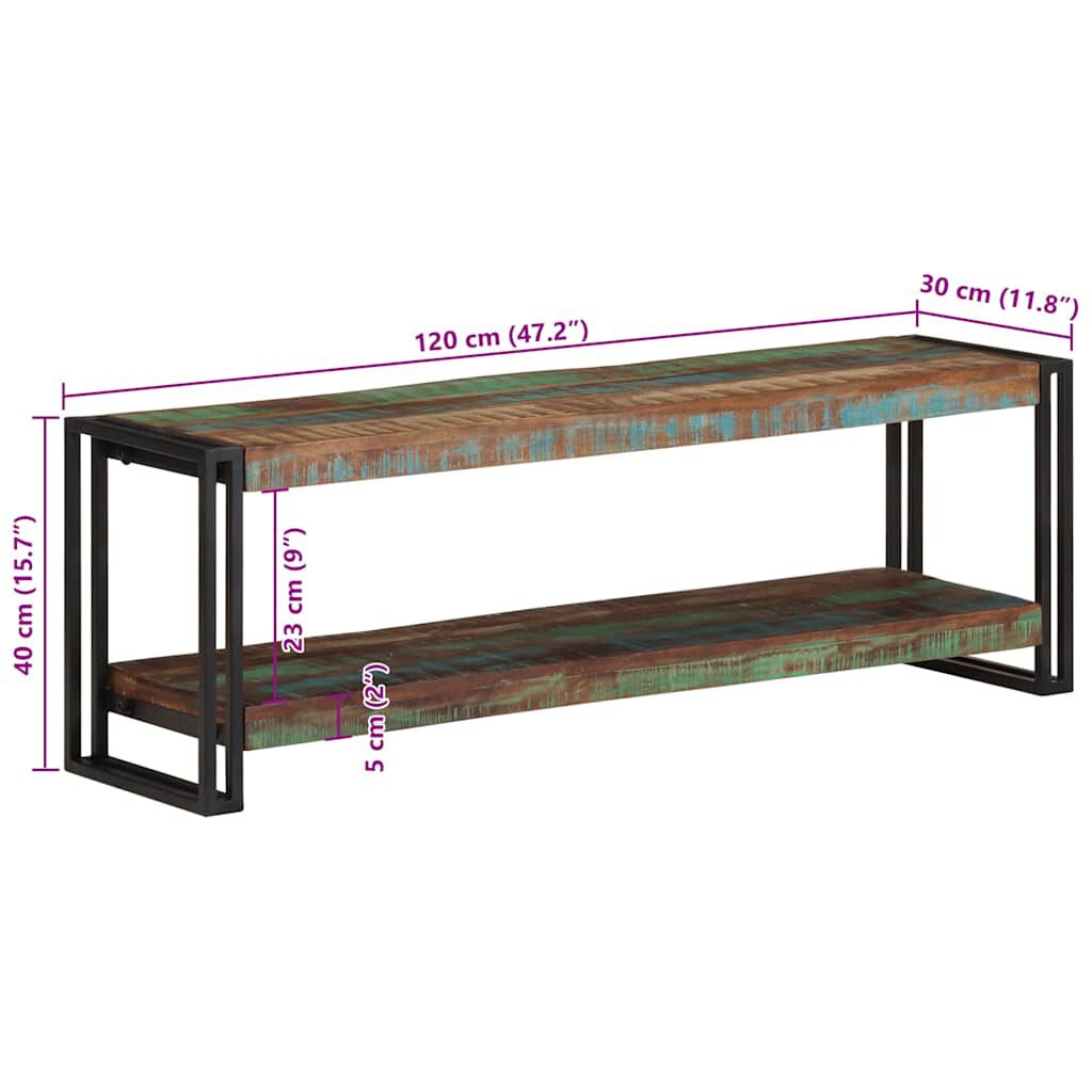 vidaXL Έπιπλο Τηλεόρασης 120 x 30 x 40 εκ. από Μασίφ Ανακυκλωμένο Ξύλο