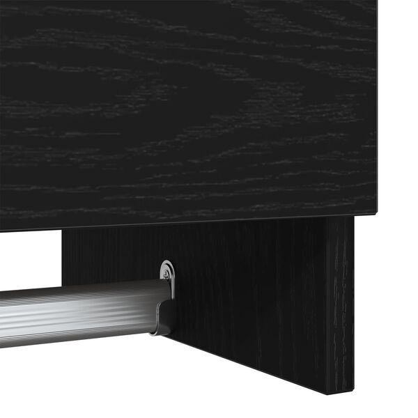 vidaXL Ντουλάπι με πόρτα Μαύρο 70 x 32.5 x 35 cm Επεξεργασμένο ξύλο