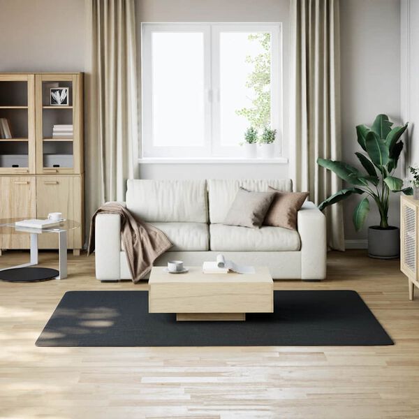 vidaXL Χαλί Πλενόμενο Μαλακό Shaggy Μαύρο 160 x 230 εκ. Αντιολισθητικό