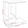 vidaXL Βοηθητικό Τραπέζι με Ρόδες Μαύρο 55 x 36 x 63,5 εκ. Επεξ. Ξύλο