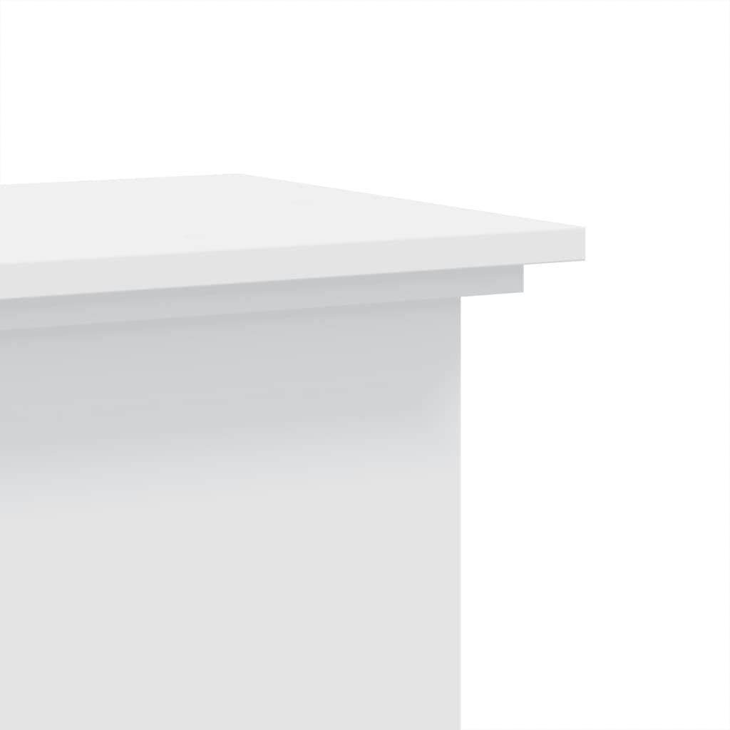 vidaXL Βάση Γλάστρας Λευκές 33x33x60 εκ. από Επεξεργασμένο Ξύλο