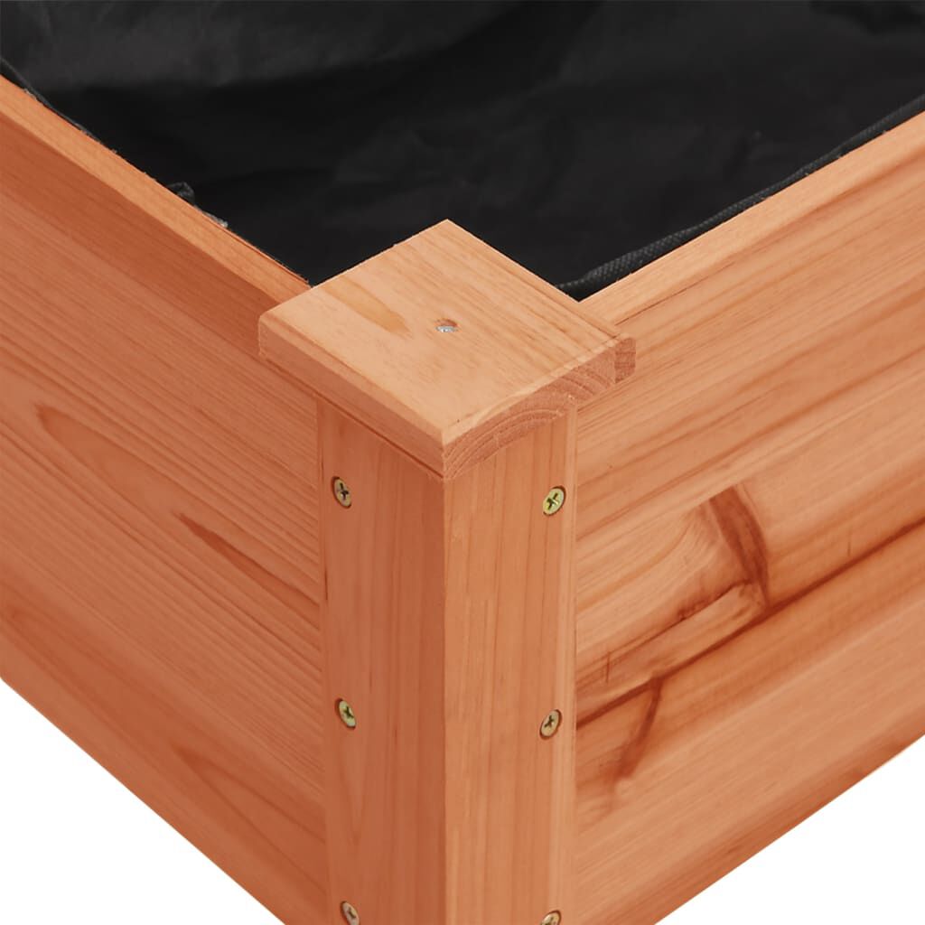 vidaXL Γλάστρα με Επένδυση Καφέ 161x45x76 εκ. από Μασίφ Ξύλο Ελάτης