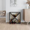 vidaXL Κάβα Κρασιών Γκρι 62 x 25 x 62 εκ. από Μασίφ Ξύλο Πεύκου