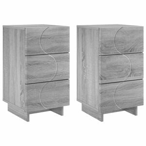 vidaXL &Kappa;&omicron;&mu;&omicron;&delta;ί&nu;&omicron; 2 pcs &Gamma;&kappa;&rho;&iota; Sonoma 33,5 x 34,5 x 60 &epsilon;&kappa;.