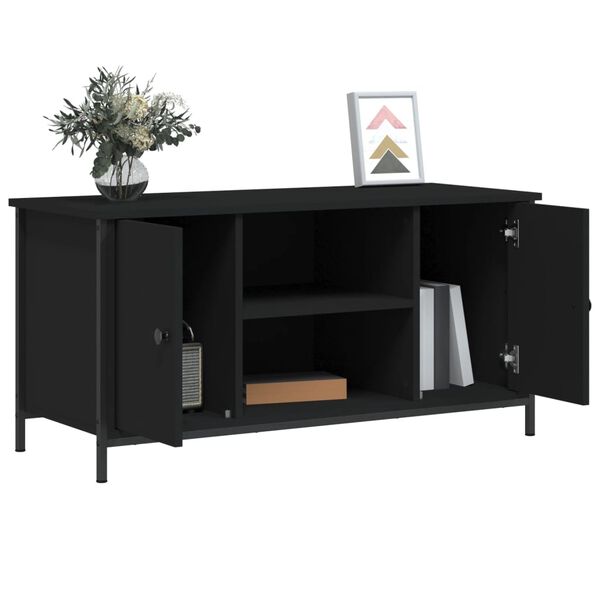 vidaXL Έπιπλο Τηλεόρασης Μαύρο 100x40x50 εκ. Επεξεργασμένο Ξύλο