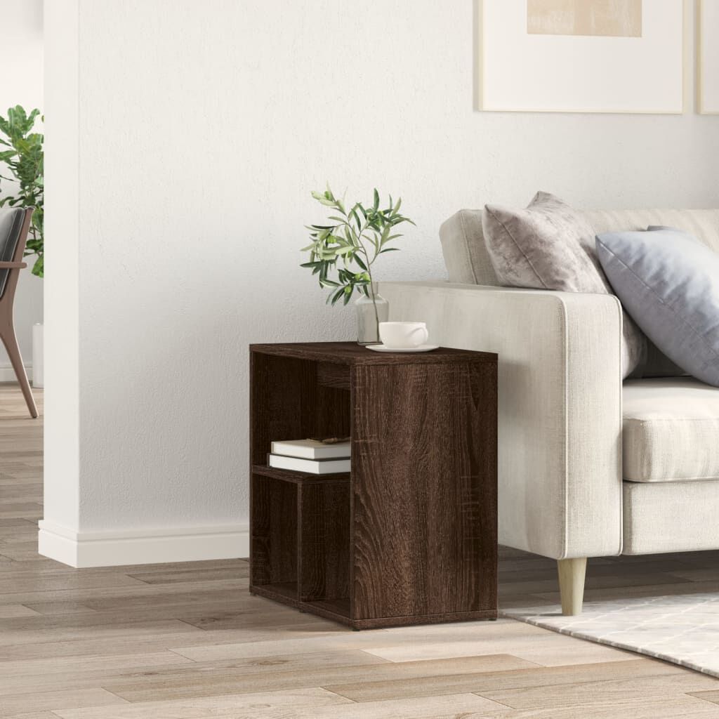 vidaXL Βοηθητικό Τραπέζι Καφέ Δρυς 50 x 30 x 50 εκ. Επεξεργασμένο Ξύλο