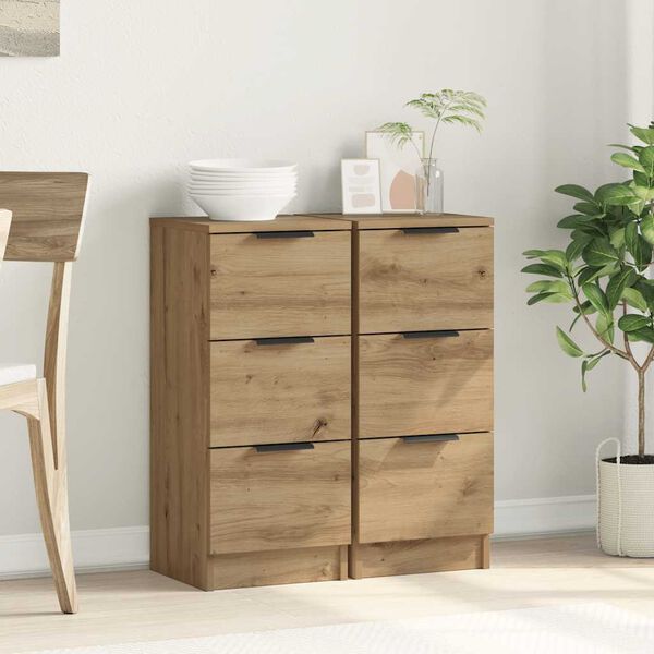 vidaXL Sideboards 2 τεμάχια Artisan Oak 30x30x70cm Κατασκευασμένο ξύλο