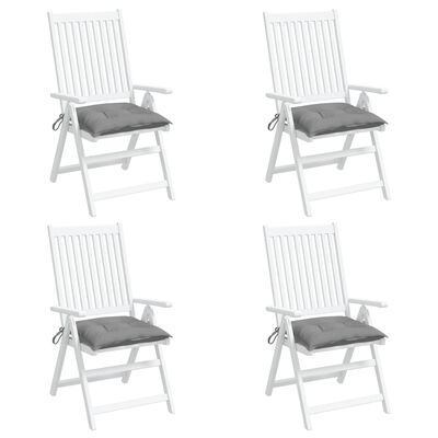 vidaXL Μαξιλάρια Καρέκλας 4 τεμ. Γκρι 50 x 50 x 7 εκ. Υφασμάτινα
