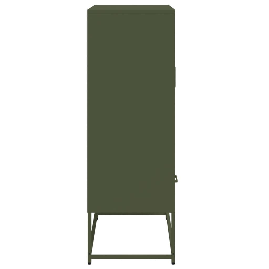 vidaXL Ντουλάπι Πράσινο Λαδί 68x39x111,5 εκ. από Ατσάλι