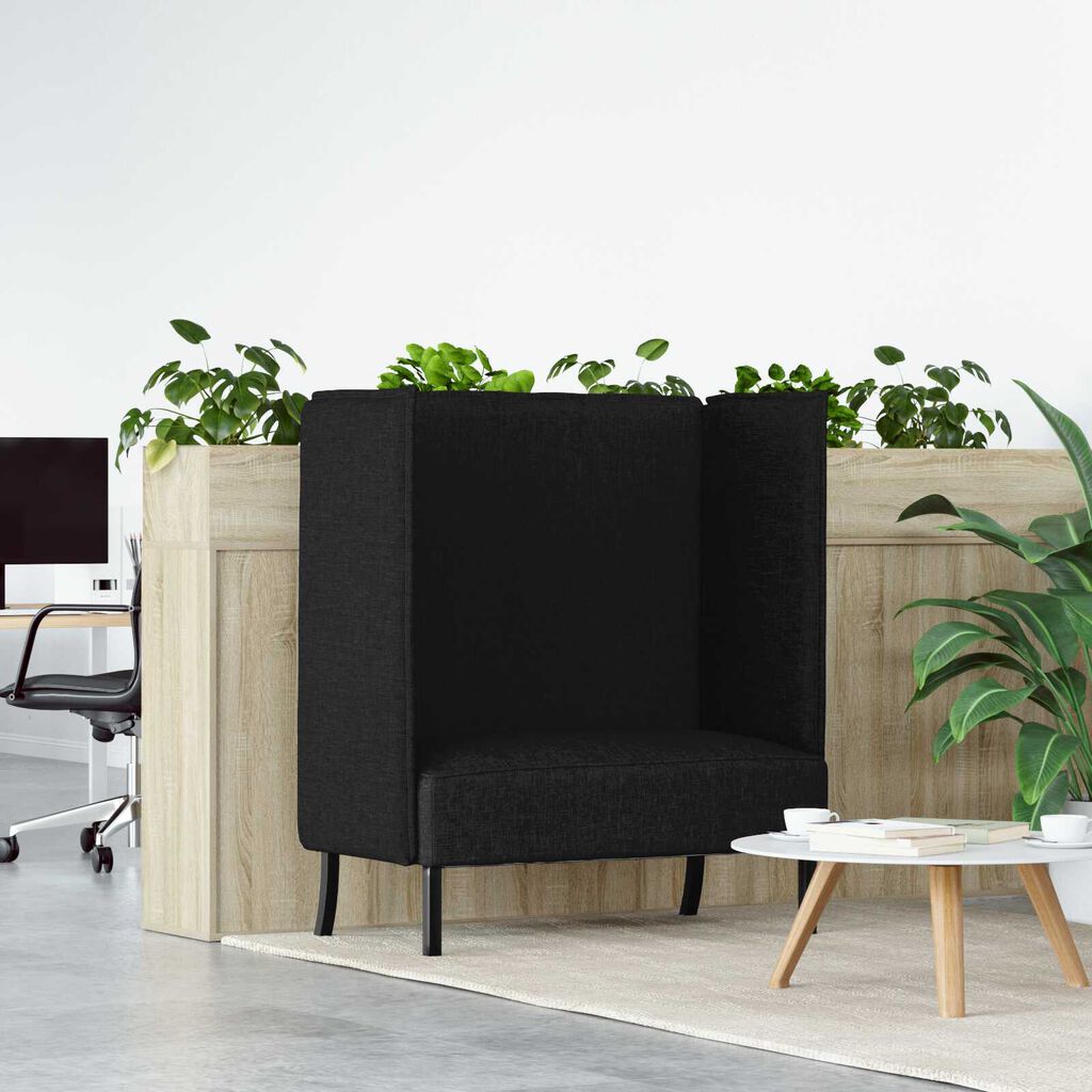 vidaXL Καναπές Υψηλής Πλάτης Μαύρο 109 x 56 x 121 εκ. ύφασμα