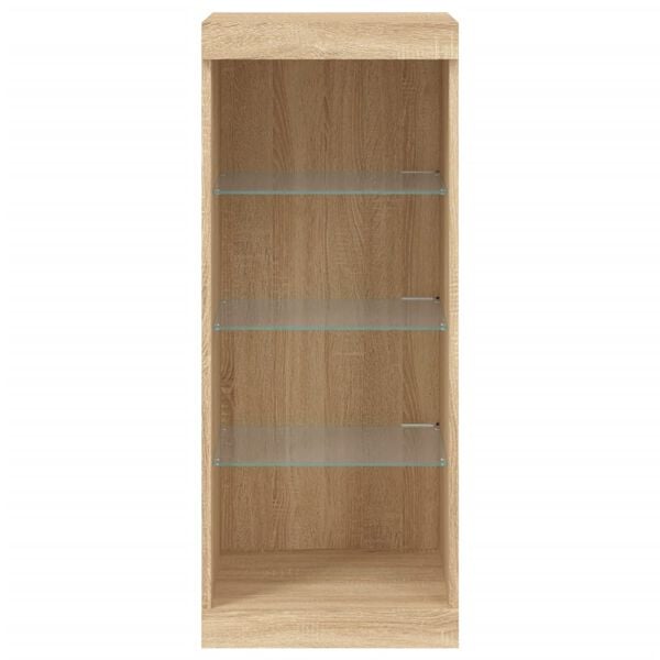 vidaXL Μπουφές με Φώτα LED Sonoma Δρυς 41 x 37 x 100 εκ.