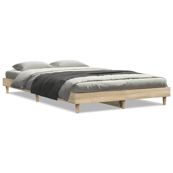vidaXL Πλαίσιο Κρεβατιού Χωρ. Στρώμα Sonoma Δρυς 120x200εκ. Επ. Ξύλο