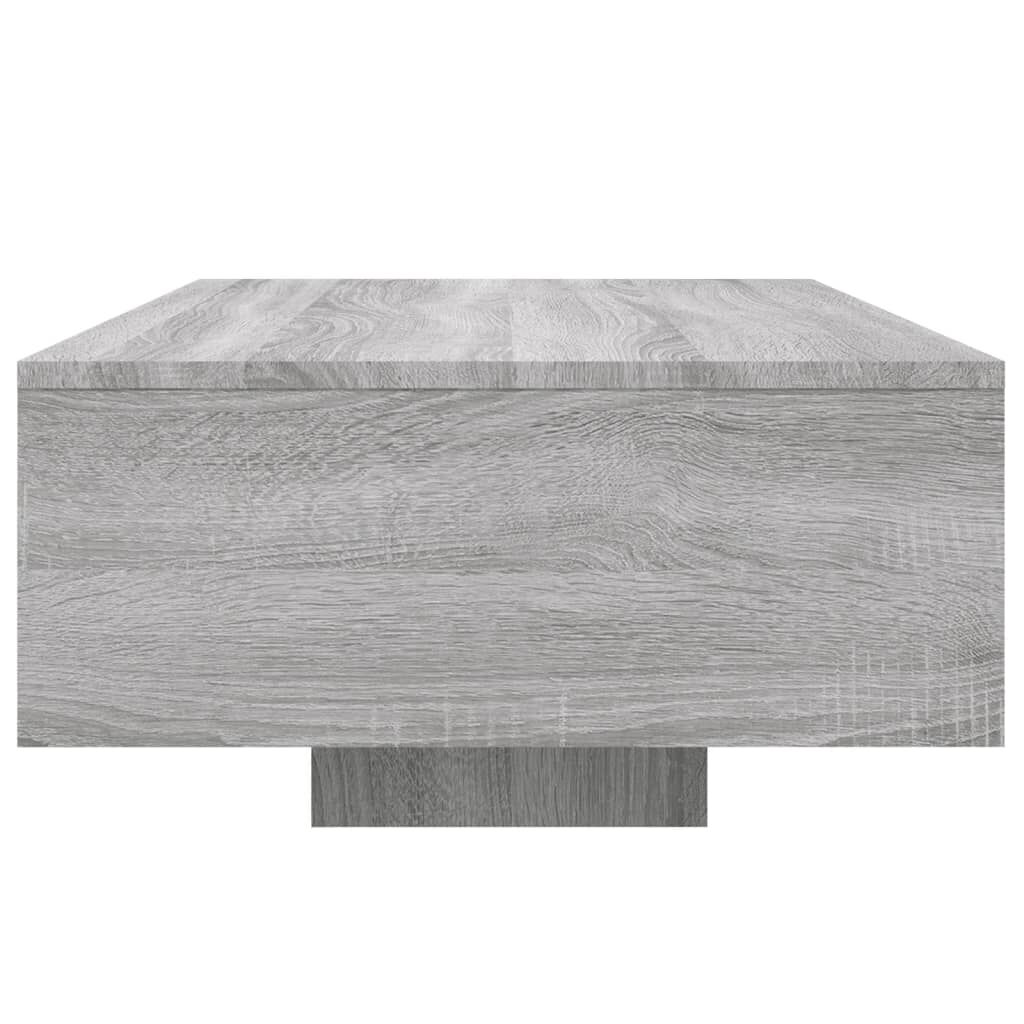 vidaXL Τραπεζάκι Σαλονιού με Φώτα LED Γκρι Sonoma 85x55x31 εκ.