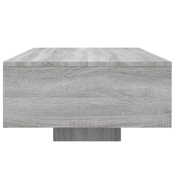 vidaXL Τραπεζάκι Σαλονιού με Φώτα LED Γκρι Sonoma 85x55x31 εκ.