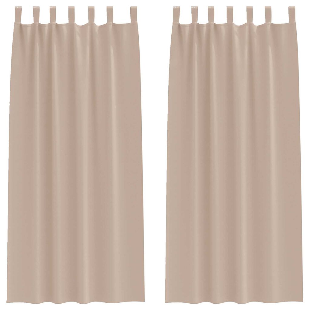 vidaXL Κουρτίνες με κουρτίνες 2 pcs Taupe 245 x 140 εκ. Πολυεστέρας