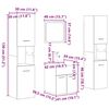 vidaXL Σετ Επίπλων Μπάνιου 5 Τεμαχίων Sonoma Δρυς Επεξεργασμένο Ξύλο
