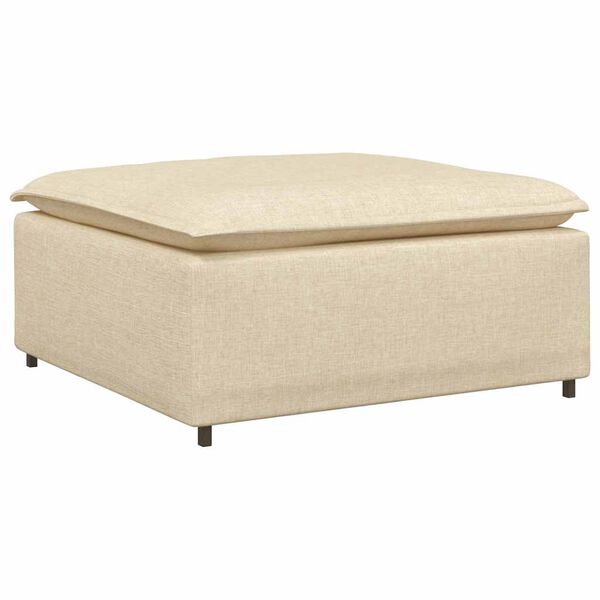vidaXL Υποπόδιο Καναπέ-Μονάδα Κρεμ 100x100x48 εκ.
