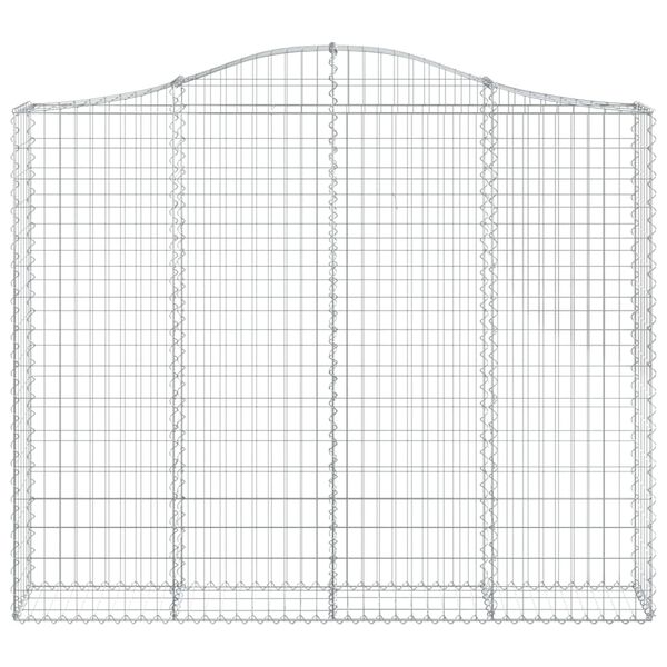 vidaXL Συρματοκιβώτια Τοξωτά 10 τεμ. 200x30x160/180 εκ. Γαλβαν. Ατσάλι