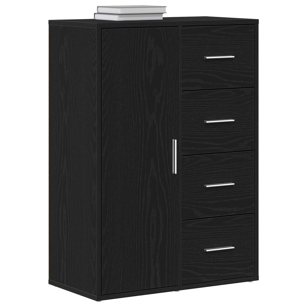 vidaXL Μπουφές Μαύρος Δρυς 60x31x84 εκ. Επεξεργασμένο Ξύλο