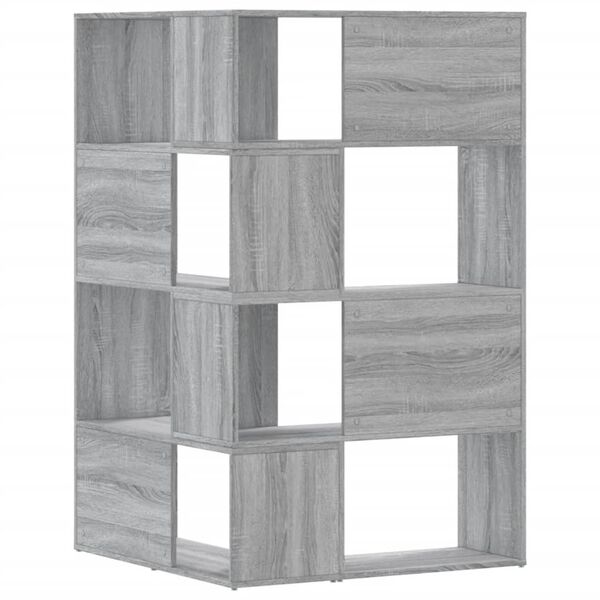 vidaXL Βιβλιοθήκη Γωνιακή 4 Επ. Γκρι Sonoma 85x85x140 εκ Επεξ. Ξύλο