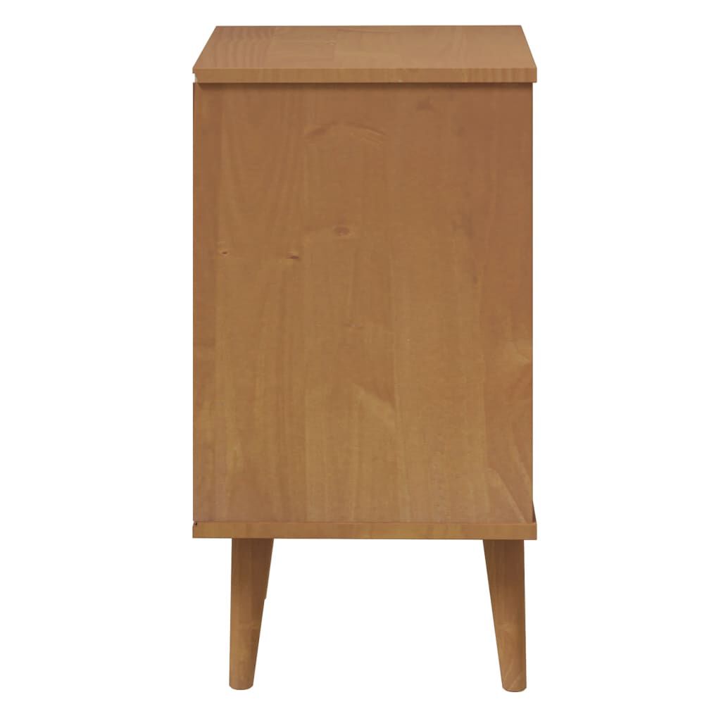 vidaXL Κομοδίνο MOLDE Καφέ 40 x 35 x 65 εκ. από Μασίφ Ξύλο Πεύκου