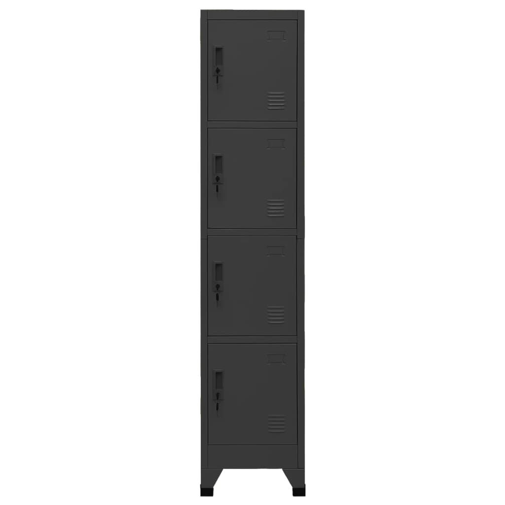 vidaXL Φοριαμός Ανθρακί 38 x 45 x 180 εκ. από Ατσάλι