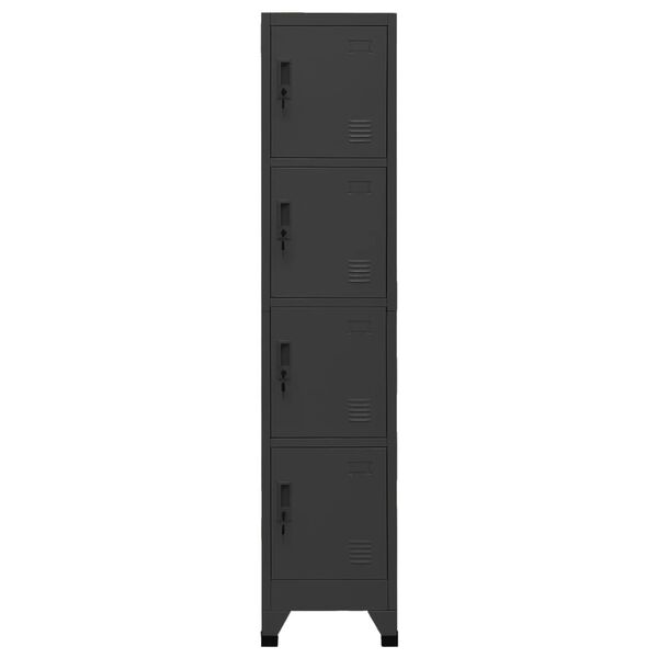 vidaXL Φοριαμός Ανθρακί 38 x 45 x 180 εκ. από Ατσάλι