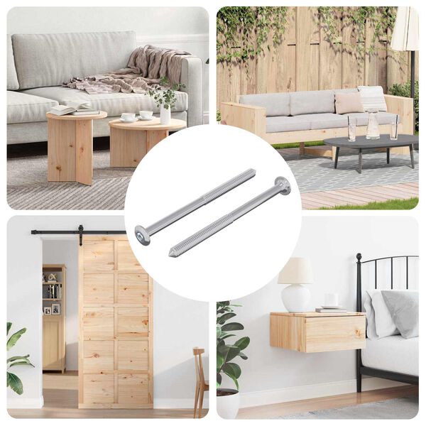 vidaXL &Beta;ί&delta;&alpha; 2 pcs &Alpha;&sigma;&eta;&mu;ί M6 x 85 &chi;&iota;&lambda;. &Alpha;&tau;&sigma;ά&lambda;&iota;