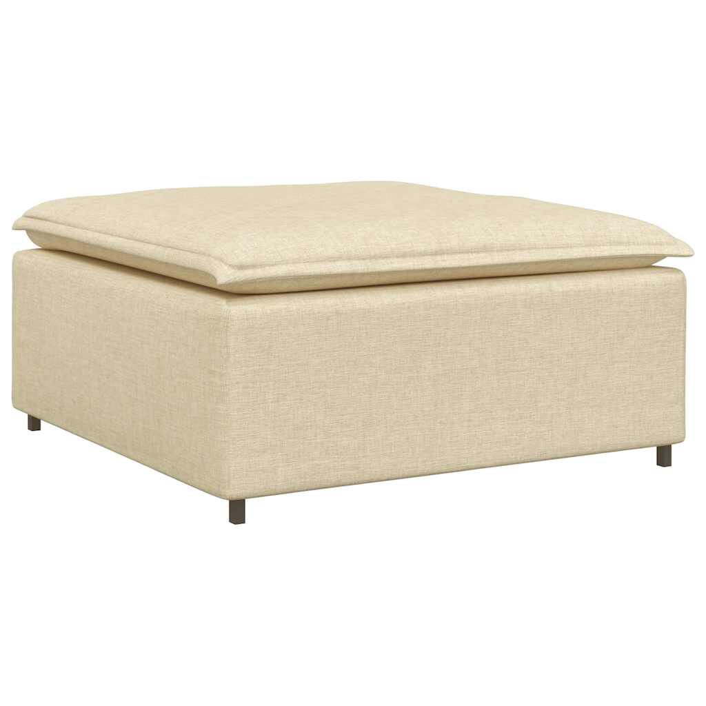 vidaXL Υποπόδιο Καναπέ-Μονάδα Κρεμ 100x100x48 εκ.