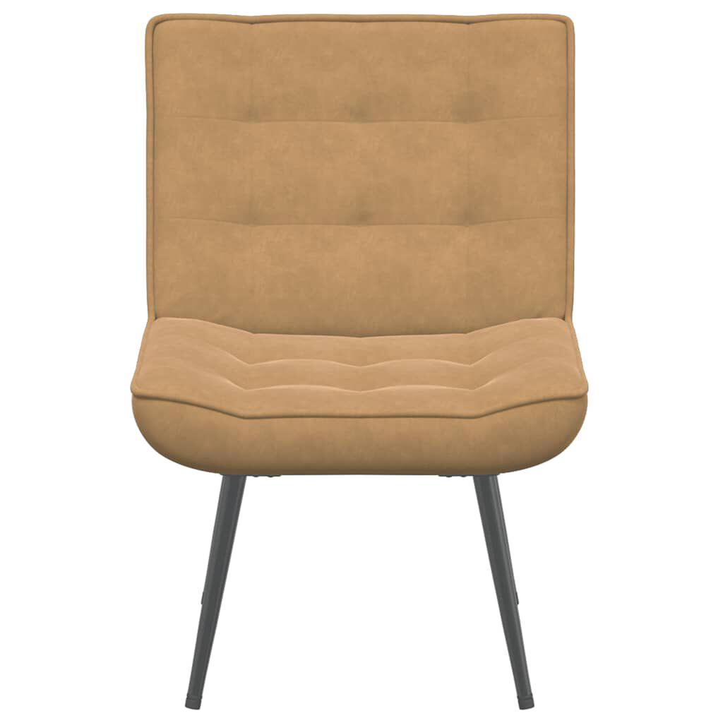 vidaXL Καρέκλα χαλάρωσης καφέ 64x74x84 cm Βελούδο