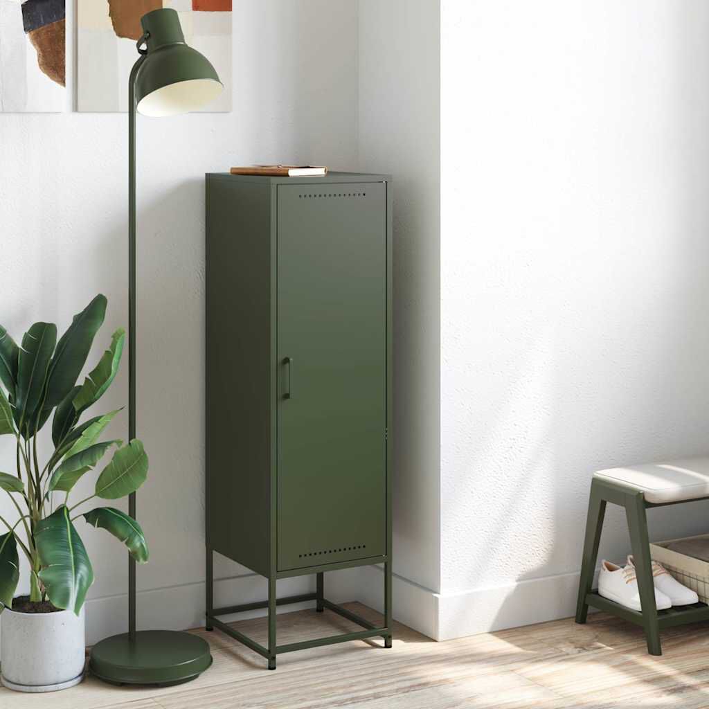 vidaXL Ντουλάπι Πράσινο Λαδί 36x39x123 εκ. από Ατσάλι