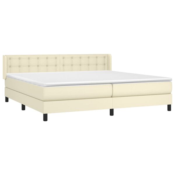 vidaXL &Kappa;&rho;&epsilon;&beta;ά&tau;&iota; Boxspring &mu;&epsilon; &Sigma;&tau;&rho;ώ&mu;&alpha; &Kappa;&rho;&epsilon;&mu; 200x200 &epsilon;&kappa;. &Sigma;&upsilon;&nu;&theta;&epsilon;&tau;&iota;&kappa;ό &Delta;έ&rho;&mu;&alpha;