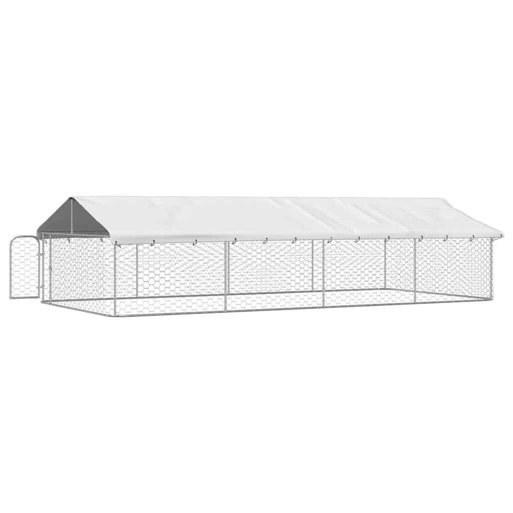 vidaXL Κλουβί Σκύλου Εξωτερικού Χώρου 600 x 300 x 150 εκ. με Στέγαστρο