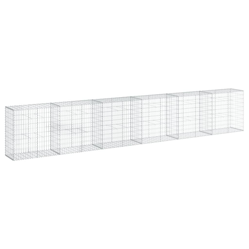 vidaXL Συρματοκιβώτιο με Κάλυμμα 600x50x100εκ. από Γαλβανισμένο Χάλυβα
