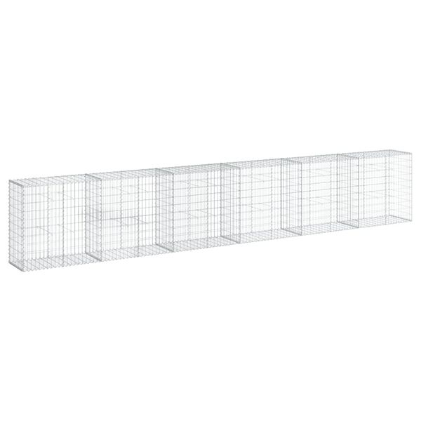 vidaXL Συρματοκιβώτιο με Κάλυμμα 600x50x100εκ. από Γαλβανισμένο Χάλυβα