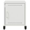 vidaXL Κομοδίνο Λευκό 36x39x43,5 εκ. από Χάλυβα