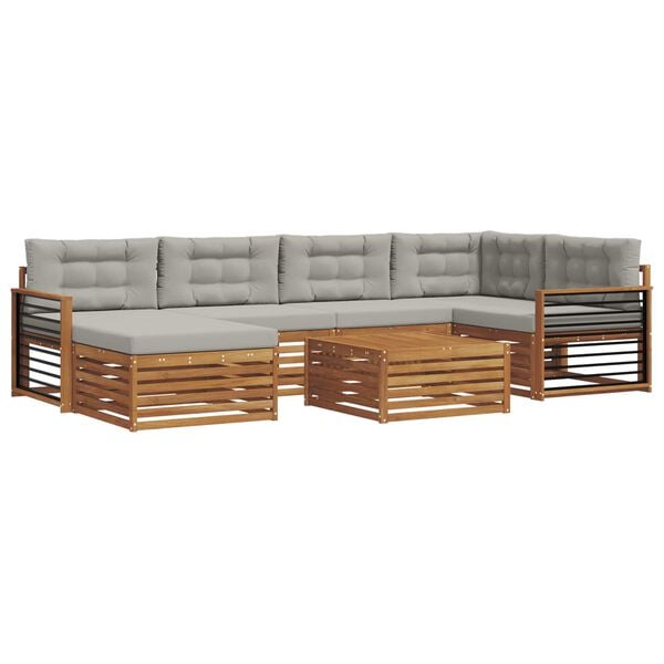 vidaXL &Sigma;&epsilon;&iota;&rho;ά &Kappa;&alpha;&nu;&alpha;&pi;έ &Epsilon;&xi;&omega;&tau;&epsilon;&rho;&iota;&kappa;&omicron;ύ 7 pcs &Phi;&upsilon;&sigma;&iota;&kappa;ό &kappa;&alpha;&iota; &Alpha;&nu;&omicron;&iota;&chi;&tau;ό &Gamma;&kappa;&rho;&iota;