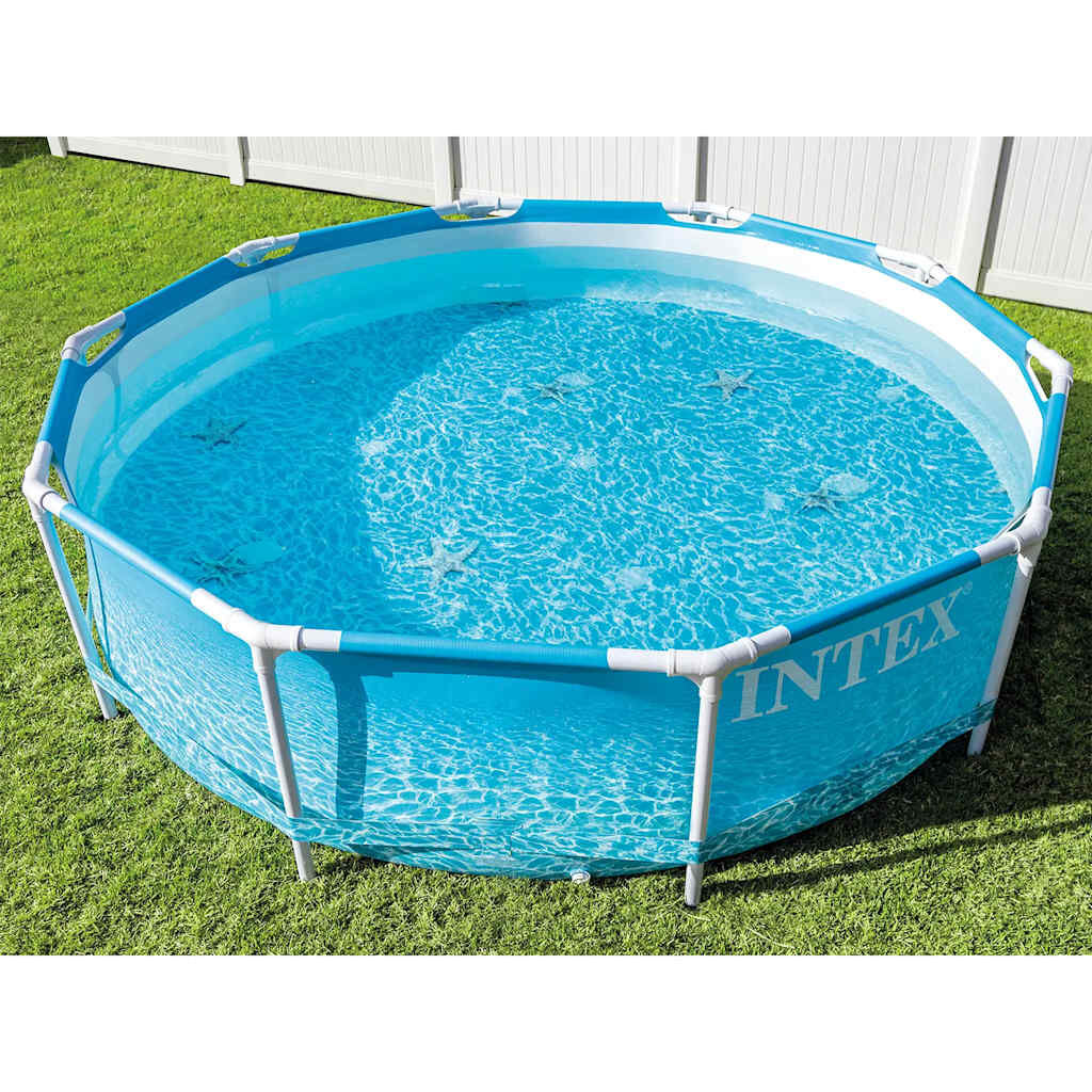 Intex Πισίνα με Μεταλλικό Σκελετό Beachside Metal Frame 305 x 76 εκ.