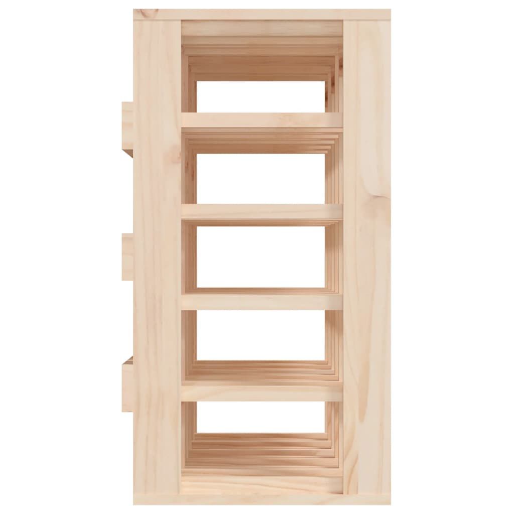 vidaXL Ραφιέρα Κρασιών 58,5 x 33 x 60,5 εκ. από Μασίφ Ξύλο Πεύκου