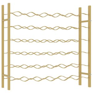 vidaXL Ραφιέρα Κρασιών για 36 Φιάλες Χρυσή Μεταλλική