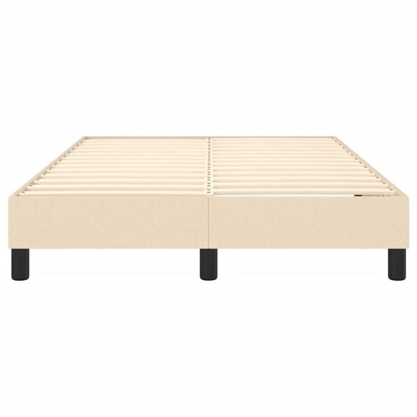 vidaXL Σκελετός Κρεβατιού Χωρίς Στρώμα Κρεμ 120x200 εκ. Υφασμάτινο