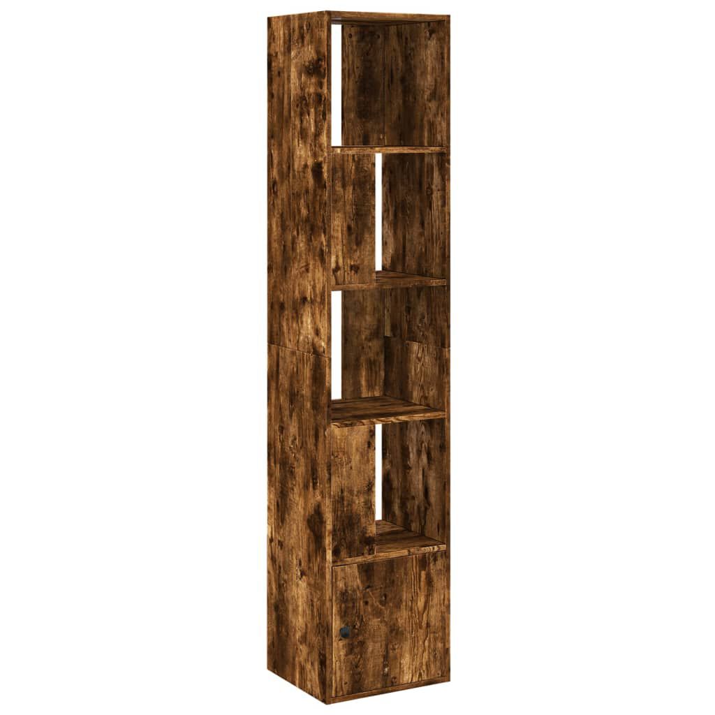vidaXL Βιβλιοθήκη Καπνιστή Δρυς 40x36x189 εκ. από Επεξεργασμένο Ξύλο