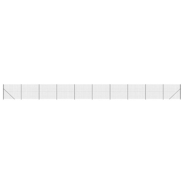 vidaXL Συρματόπλεγμα Περίφραξης Ανθρακί 1,8 x 25 μ. με Βάσεις Φλάντζα